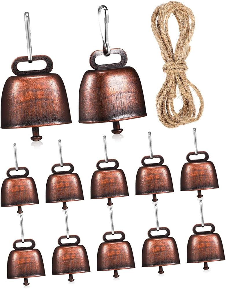 Amazon.co.jp: TINEASUR 牛ベル 放牧カウベル 羊用鈴 12個セット 農場