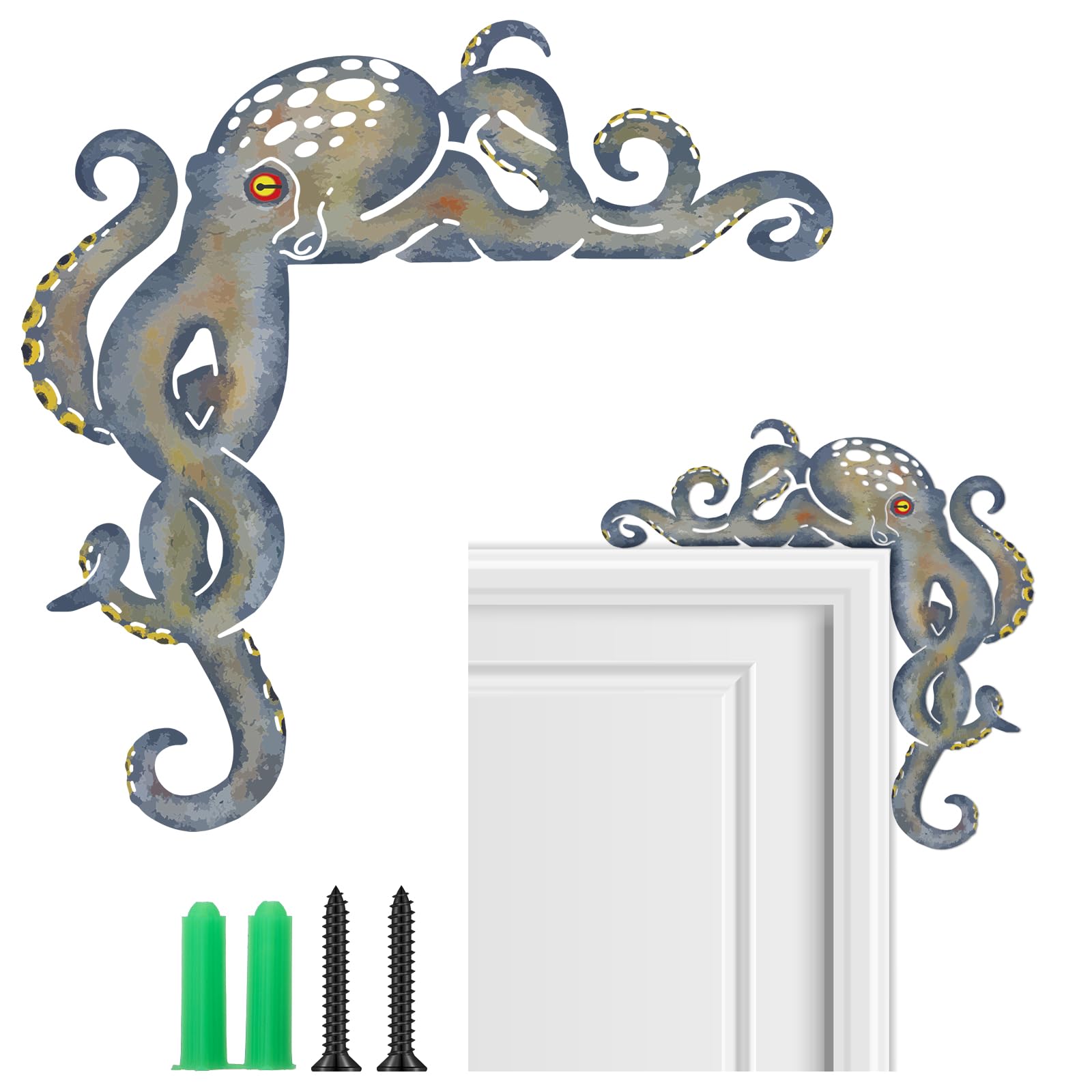 Amazon.com: Cinnvoice Octopus Bathroom Decor Door Frame Decoration