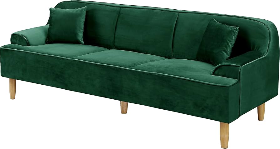 Amazon｜KaguBuy ソファ 3人掛け 幅200 ベロア調 ファブリック 肘付き