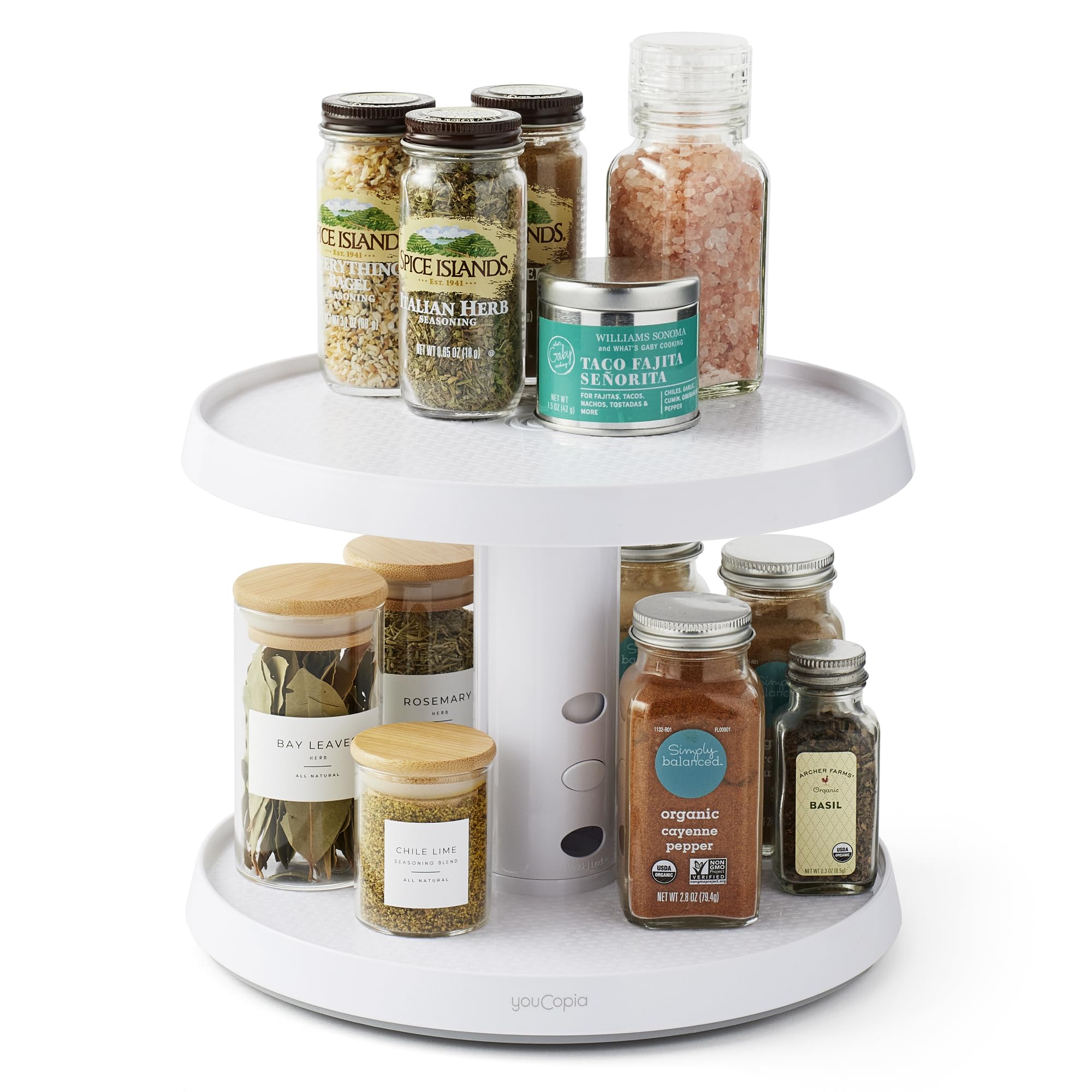 Amazon.com: YouCopia Crazy Susan Two-Tier Turntable, Height