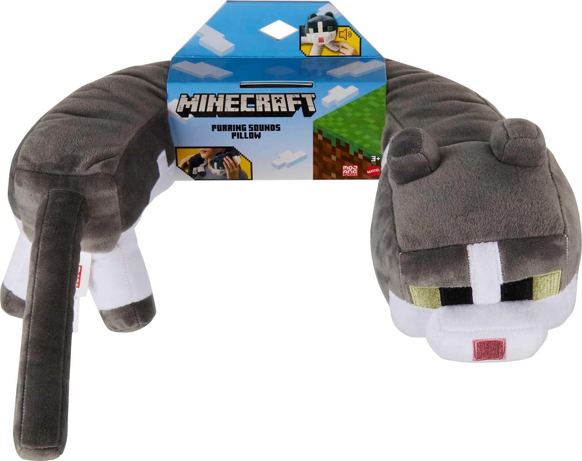 Amazon.co.jp: Mattel Minecraft Purring Sounds ネックピロー 猫