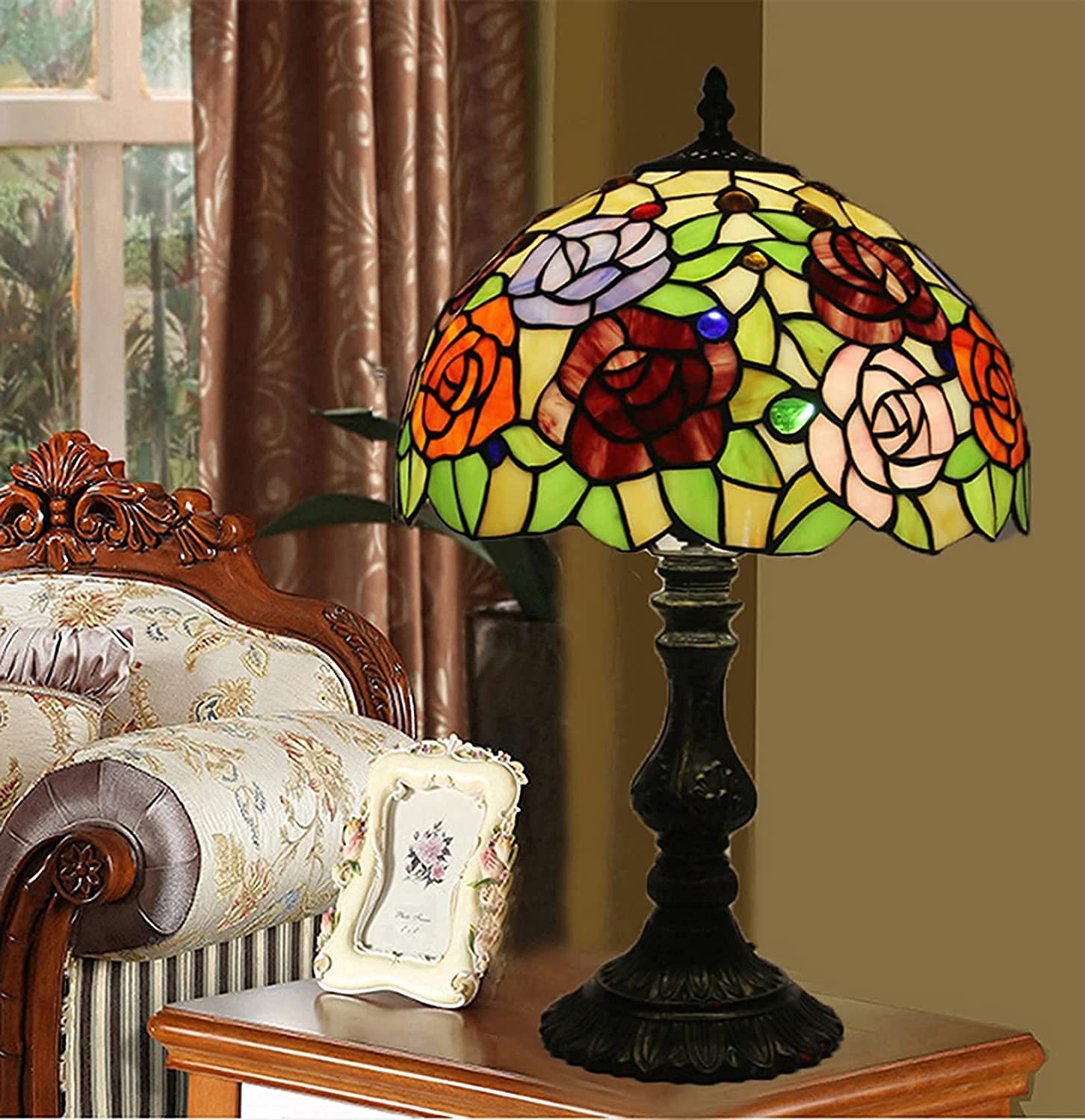 Amazon.co.jp : ティファニーランプ、伝統的なティファニー スタイルの