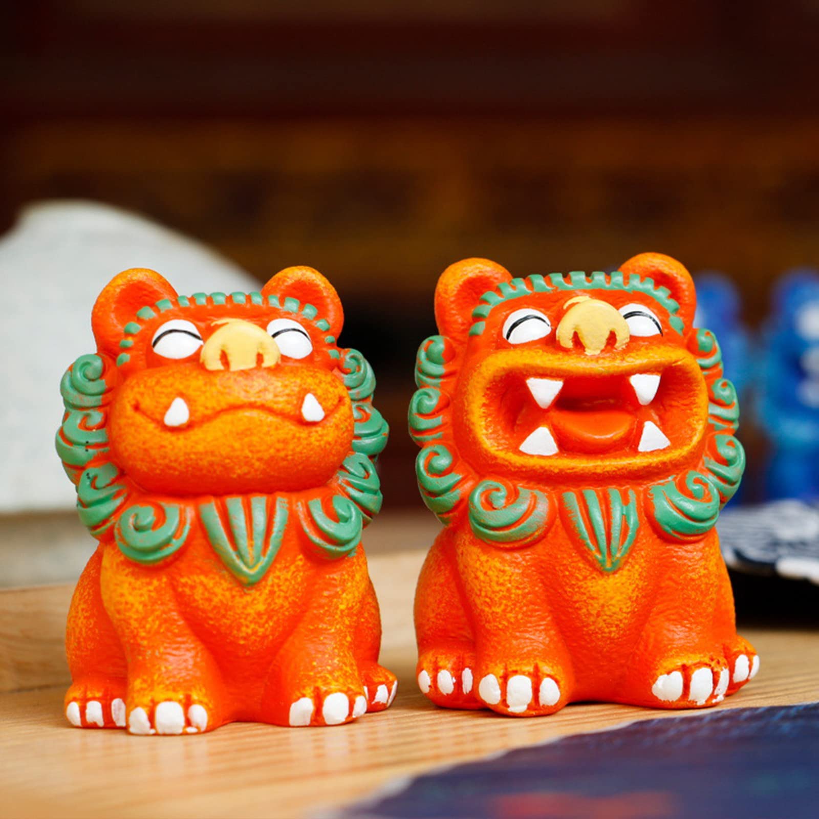 Amazon.co.jp: OBOROZUKI シーサー 置物 オブジェ インテリア 雑貨