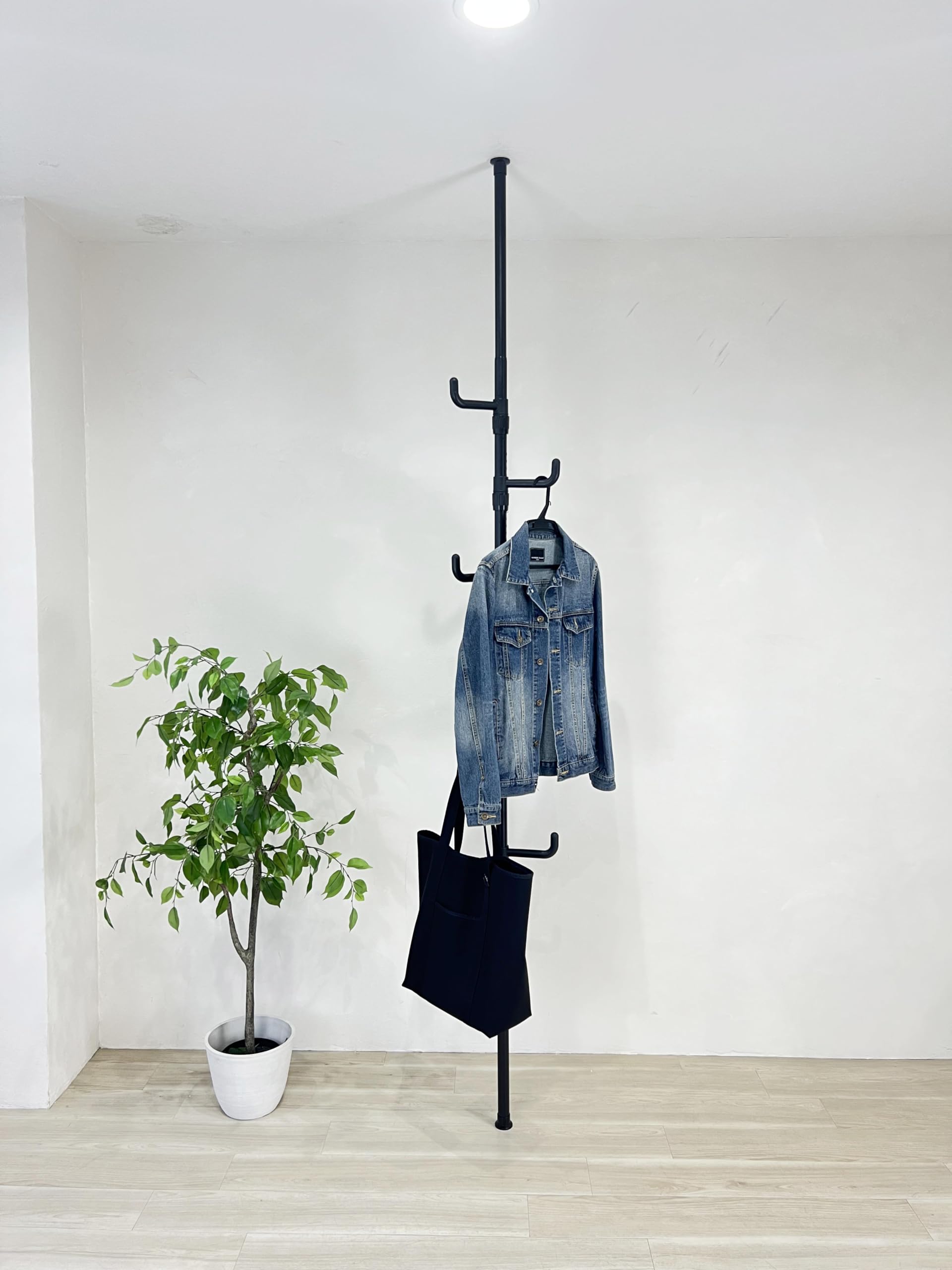 Amazon｜Yoquna 突っ張りポールラック 【SNS 500万再生突破】 シングル