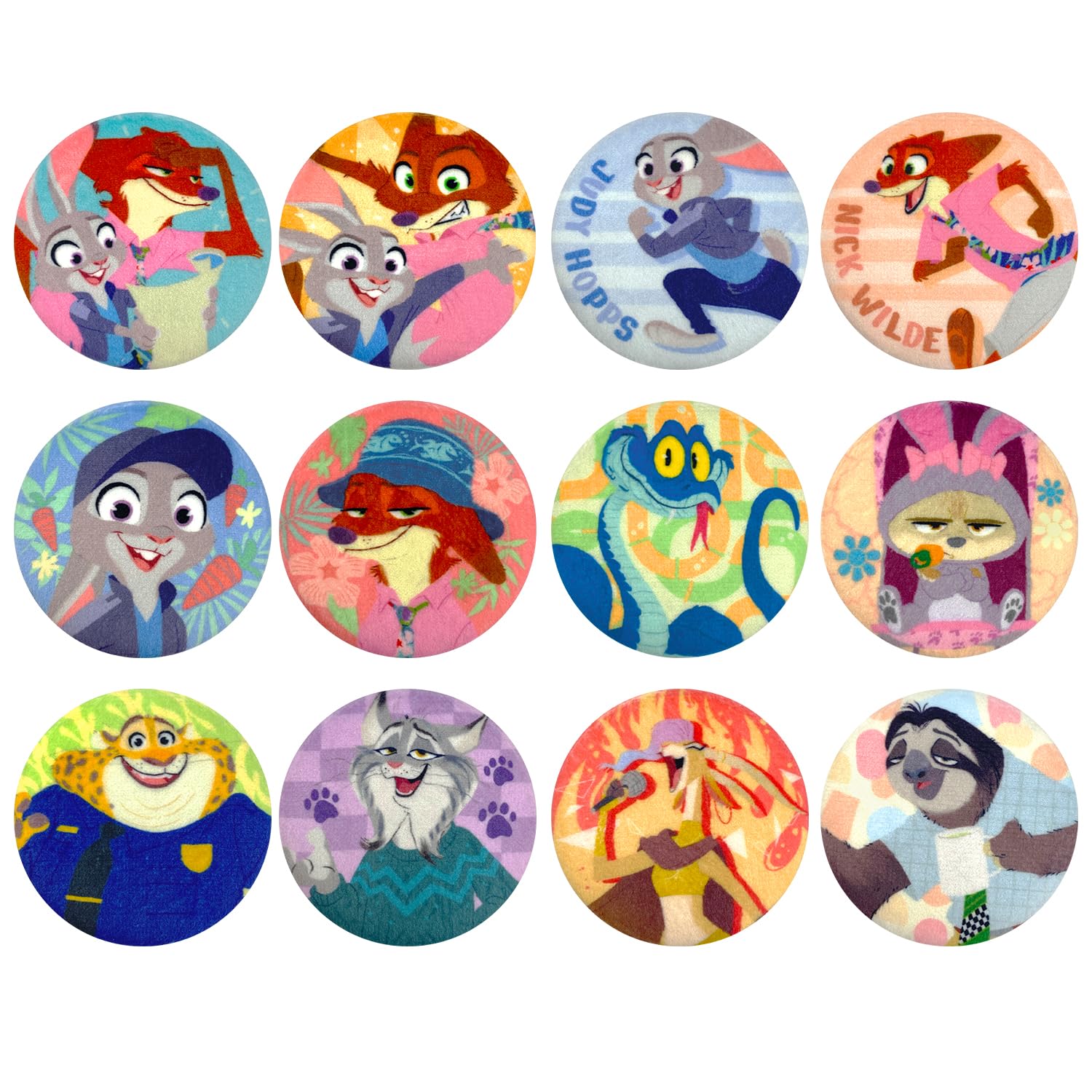 Amazon.co.jp: ズートピア2 ブラインドふわふわ缶バッジ※全12種 IBA349