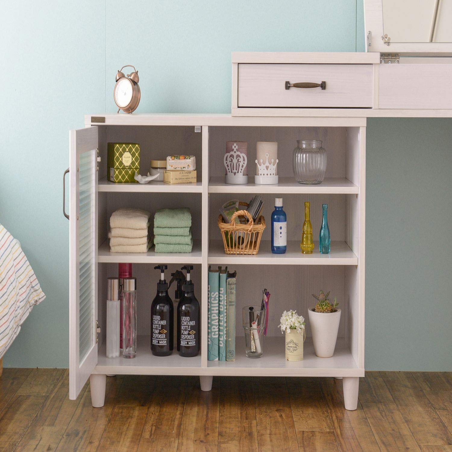 Amazon.co.jp: 佐藤産業 NKRINO デスクドレッサー 伸縮式 幅90-168cm