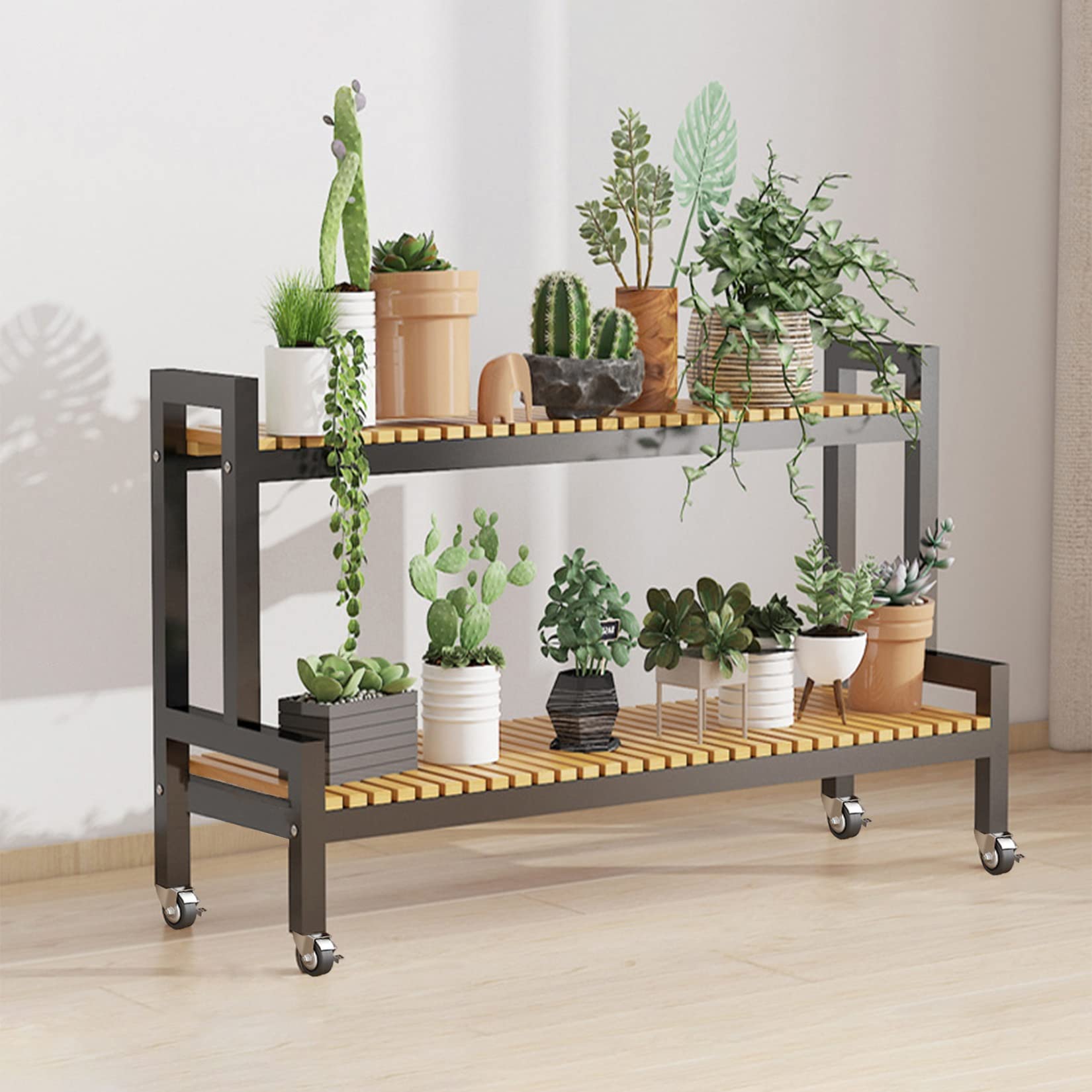 Amazon.co.jp: ESOYAWE 2段 3段 多肉植物 観葉植物ラック フラワー