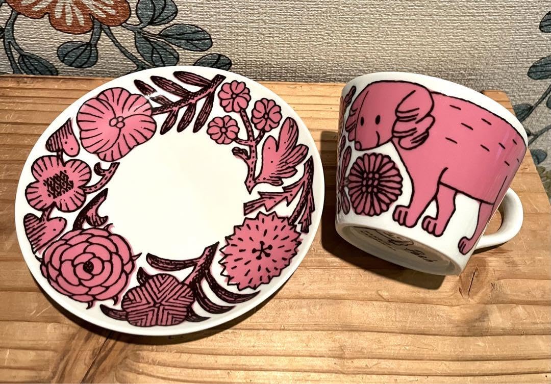 Amazon.co.jp: 鹿児島睦 Path カップ&ソーサー 〈ピンク〉 : ホーム