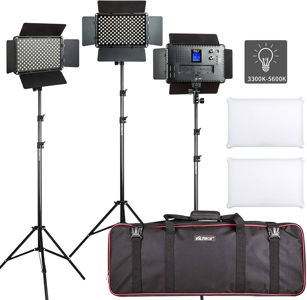 Amazon | VILTROX LED撮影用ライトキット VL-S192T 3セットLEDビデオ