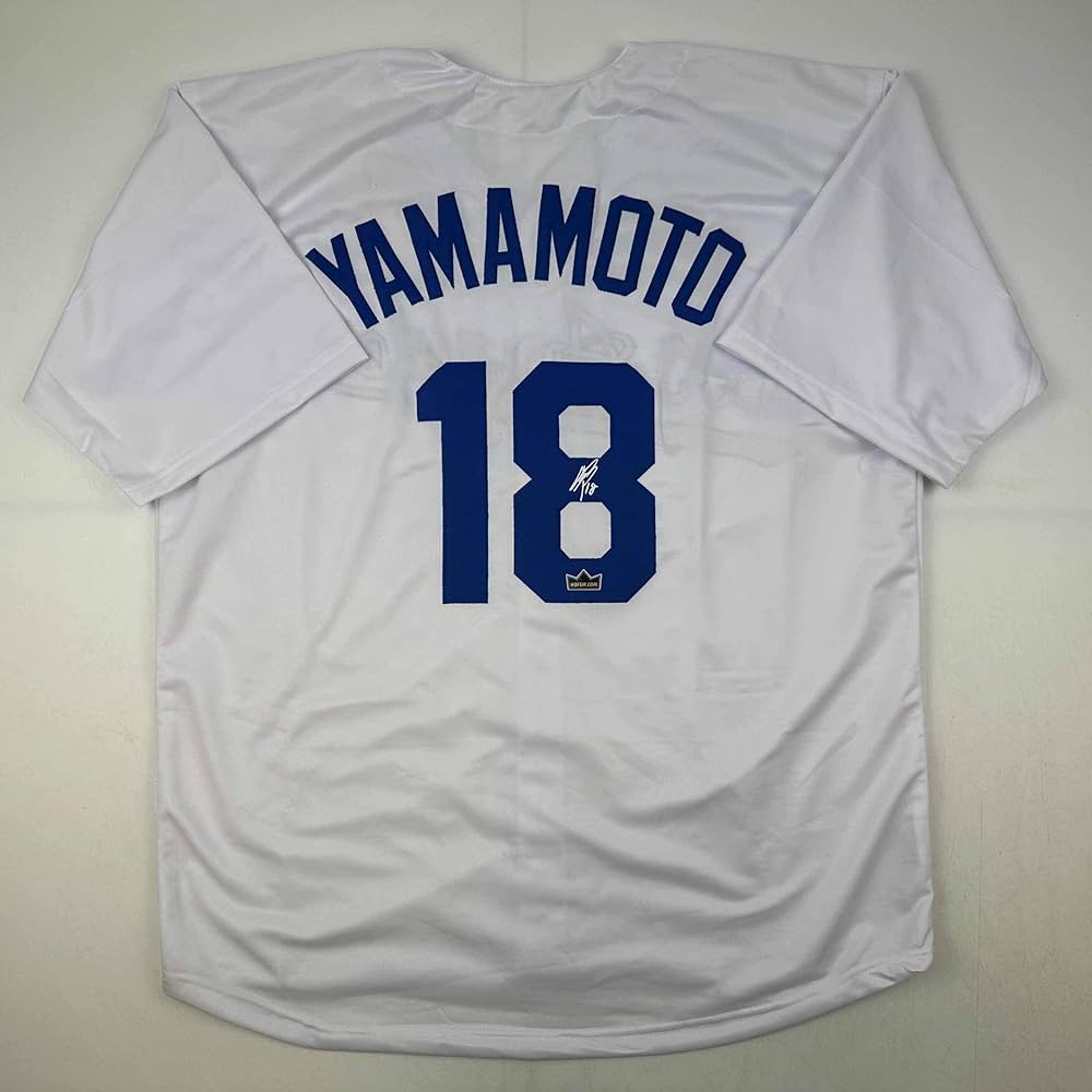 Facsimile Autographed Yoshinobu Yamamoto Los Angeles LA White