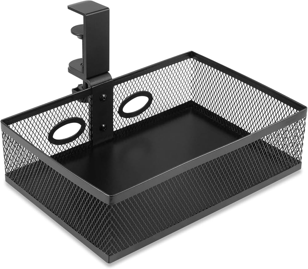 Amazon.co.jp: 【360度回転式】 テーブル下収納ラック 後付け引き出し