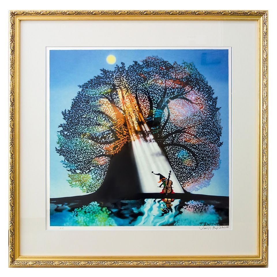 美品】【真作】未来へ向けての美しい橋 藤城清治 リトグラフ【大型作品】