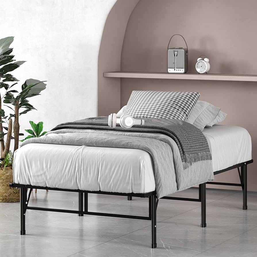 Amazon｜ZINUS Easy to Assemble ベッドフレーム セミダブル ブラック