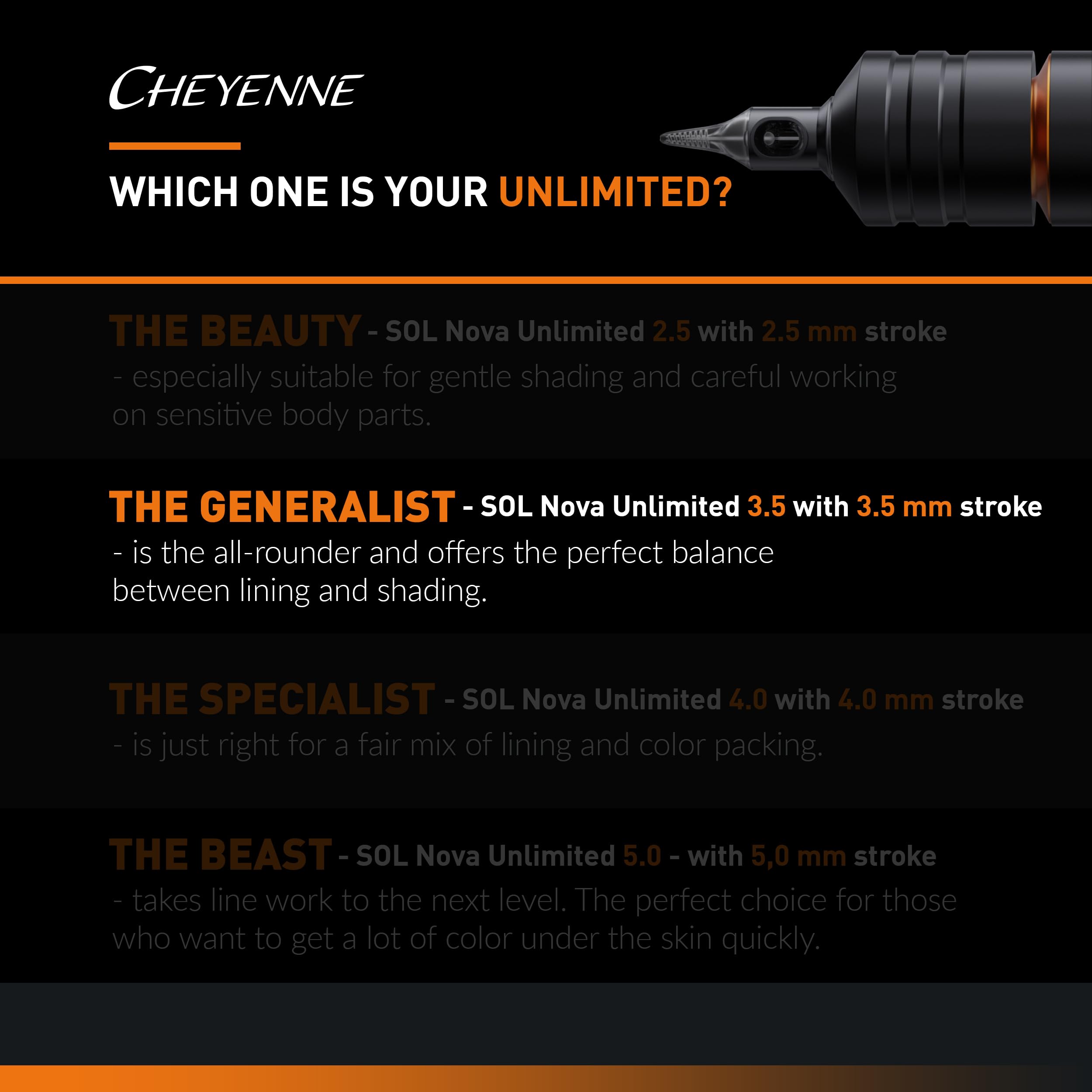 Amazon.com: Cheyenne Sol Nova Unlimited Pen Tattoo Machine