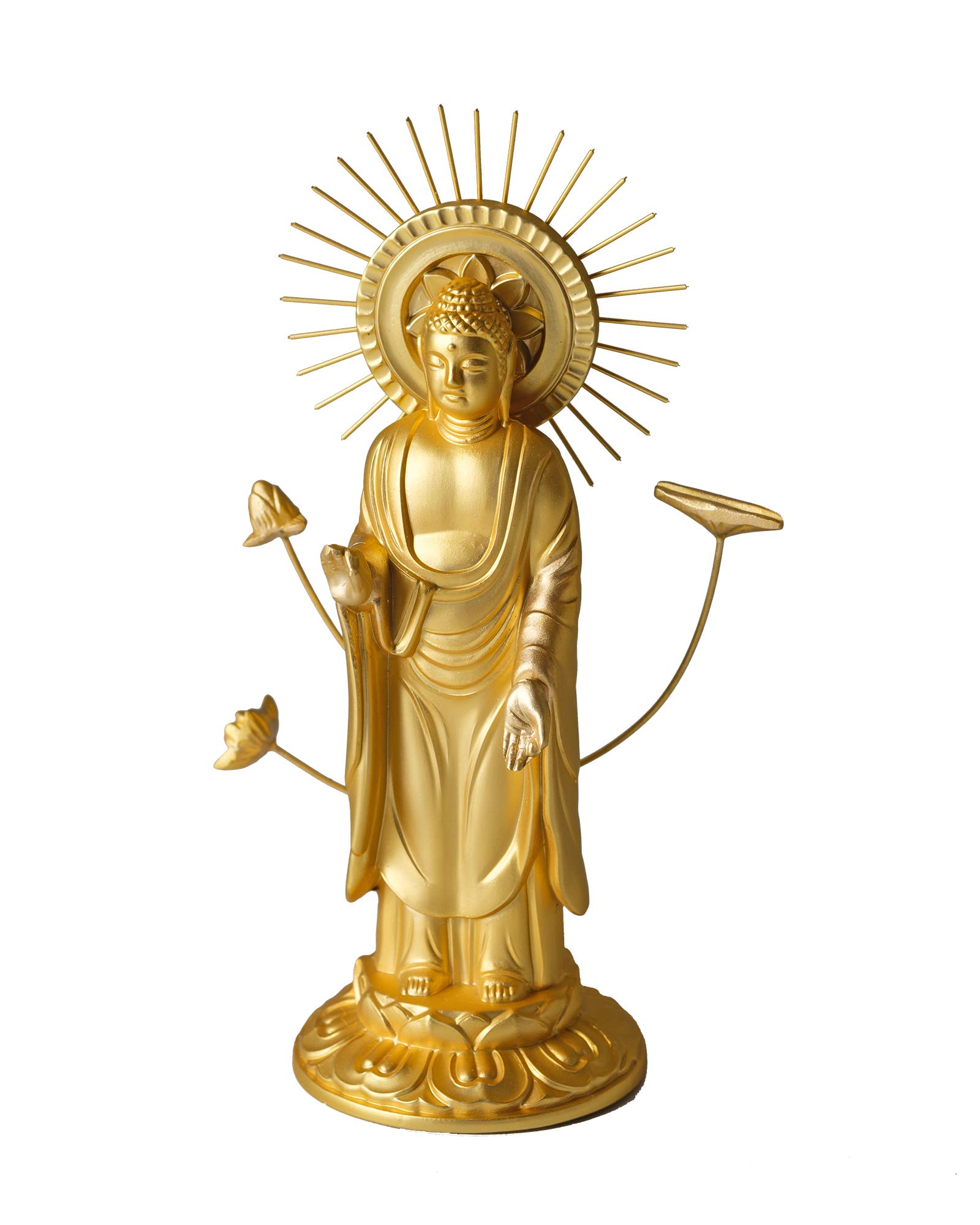 Amazon｜仏像 阿弥陀如来 御東用10.5cm(金メッキ/24金) 仏師：牧田秀雲