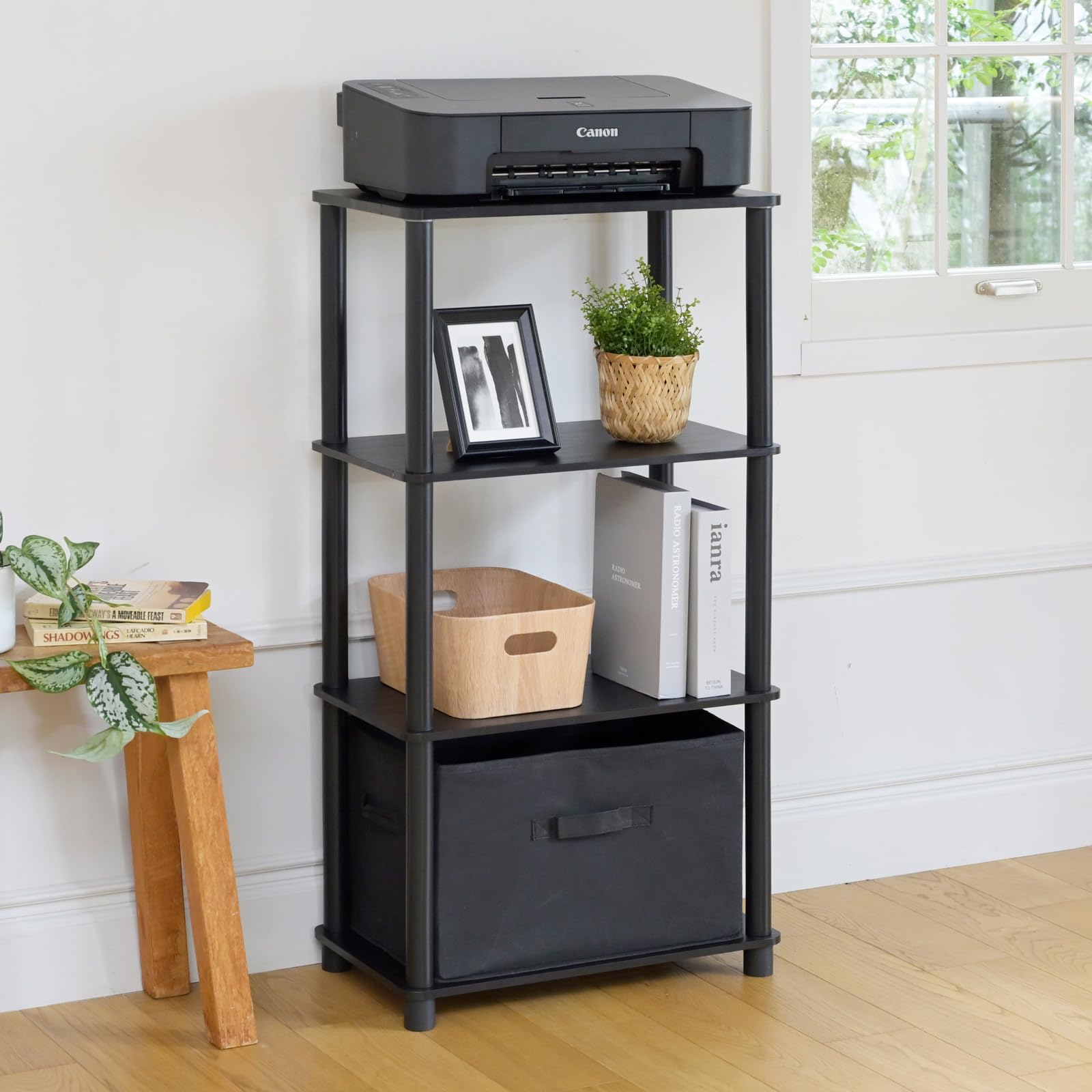 Amazon｜山善(YAMAZEN) ラック 4段 棚 組立カンタン 軽量 オープン