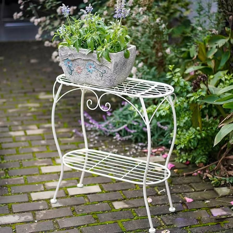 Amazon.co.jp: [GZGZ] フラワースタンド 2段 花台 アイアン カラー4