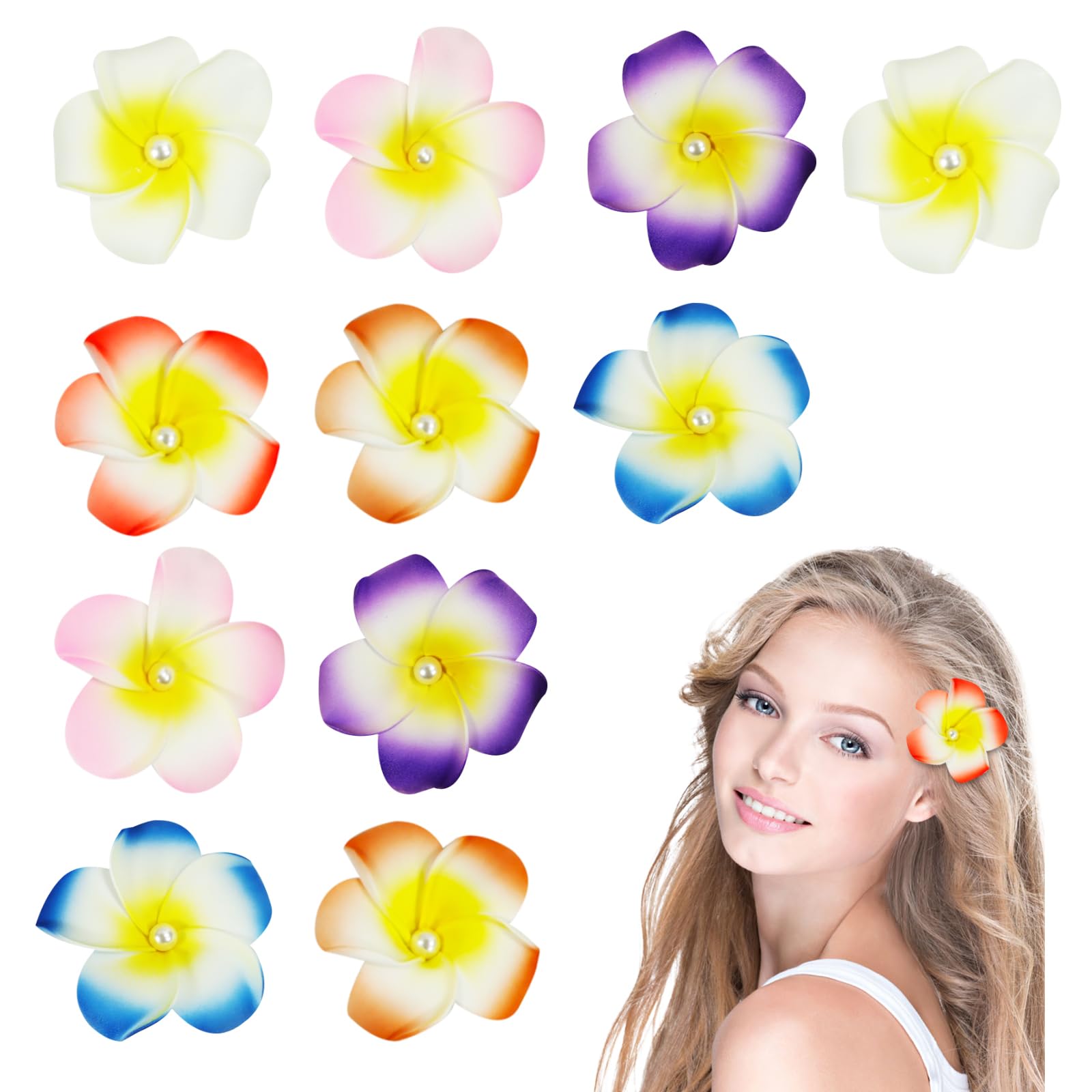 Amazon | koundeneko プルメリア ヘアピン 6色 12個セット カラフル