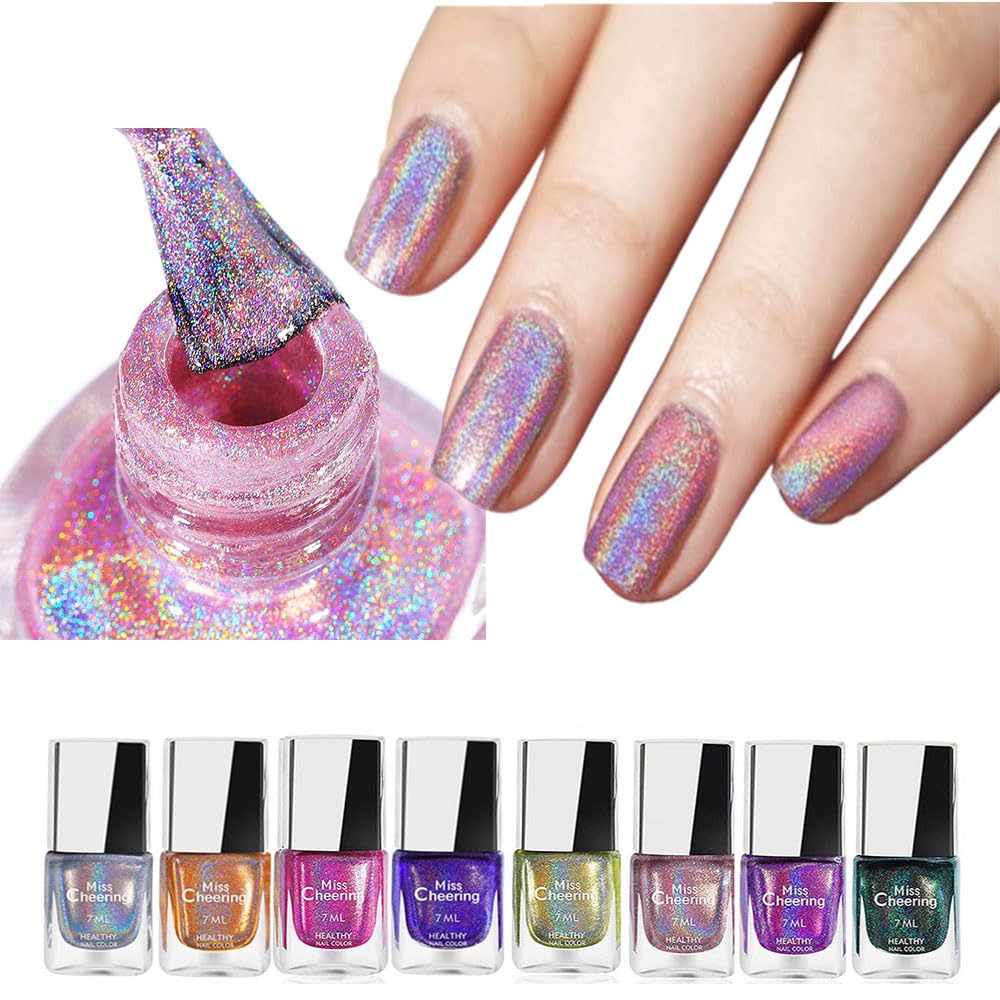 Amazon | ジェルネイル 8色セット ホログラフィック カラージェル