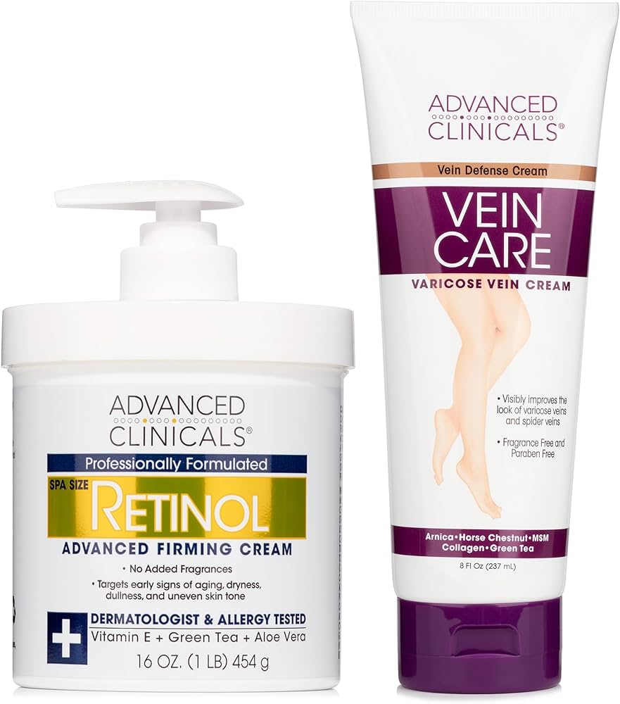 Amazon.com: Advanced Clinicals Retinol Firming Cream + Vein Care