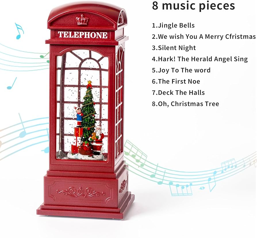 Amazon.co.jp: DANVON 11インチ クリスマス 電話ブース スノードーム