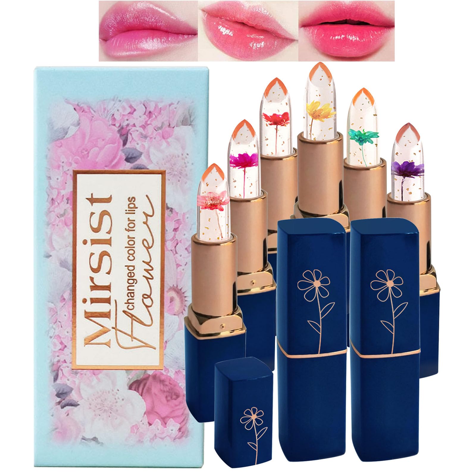 Amazon.com : Aseawave 6 PCS pH Color Changing Lipstick, Crystal