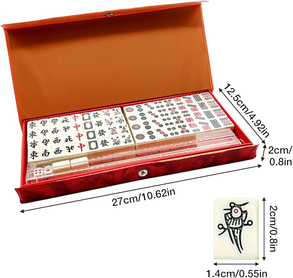 Amazon.co.jp: 麻雀牌 麻雀セット 麻雀パイ 収納ケース付き 27x12