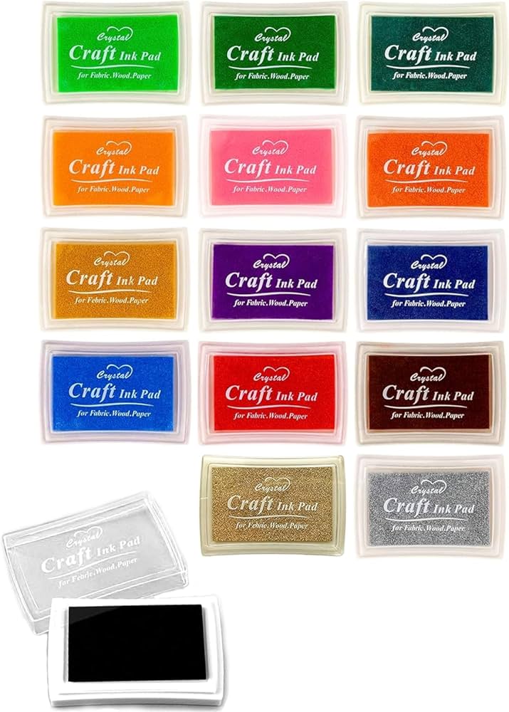 Amazon | akindou カラーが豊富 クラフト インク台 セット 布 木材 に