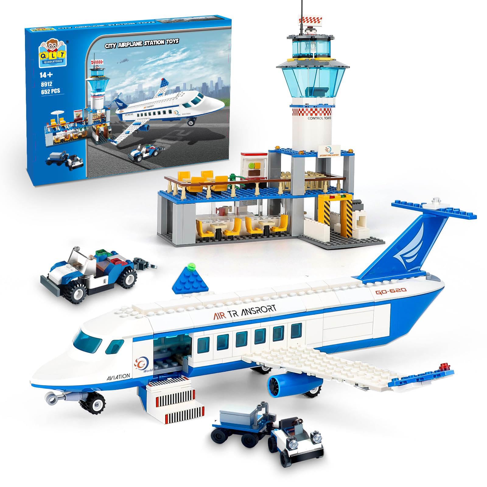 Amazon.co.jp: QLT QIAOLETONG シティ 飛行機 駅 組み立てキット