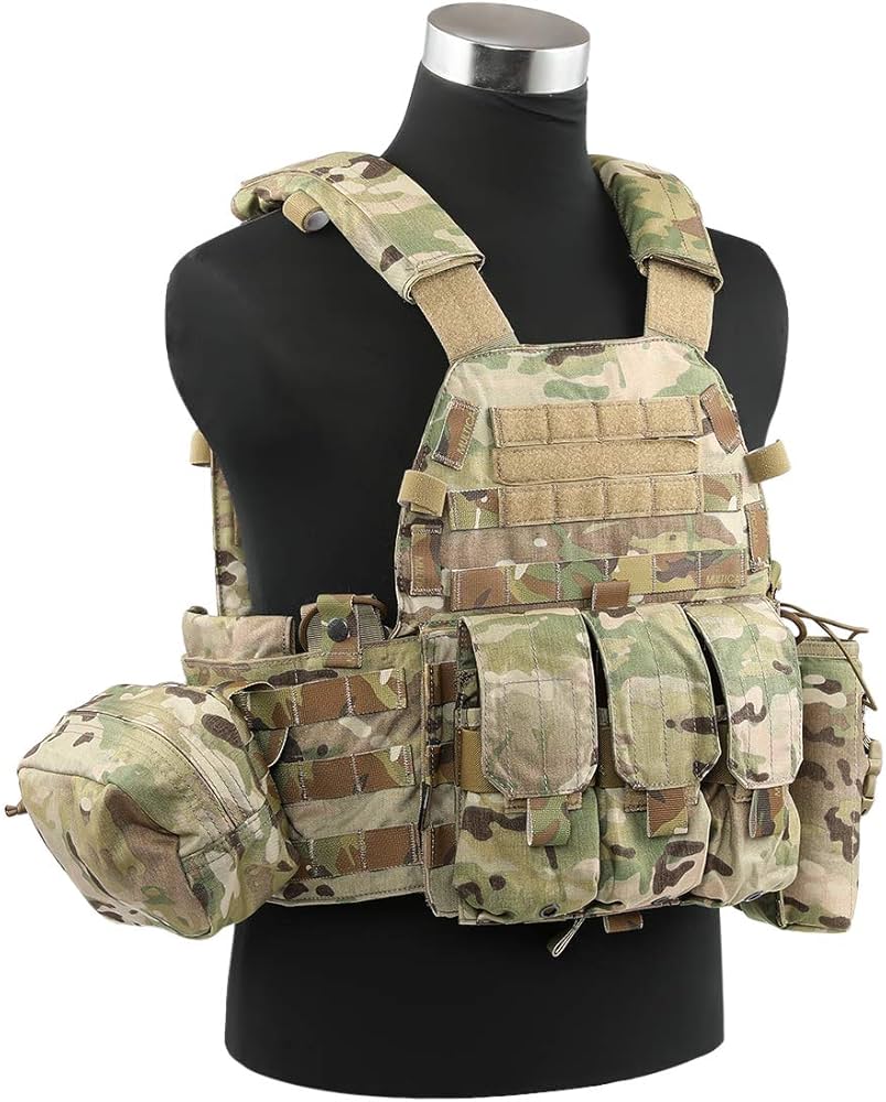 Amazon | EMERSON LBT6094Aスタイル プレートキャリア 3ポーチ付