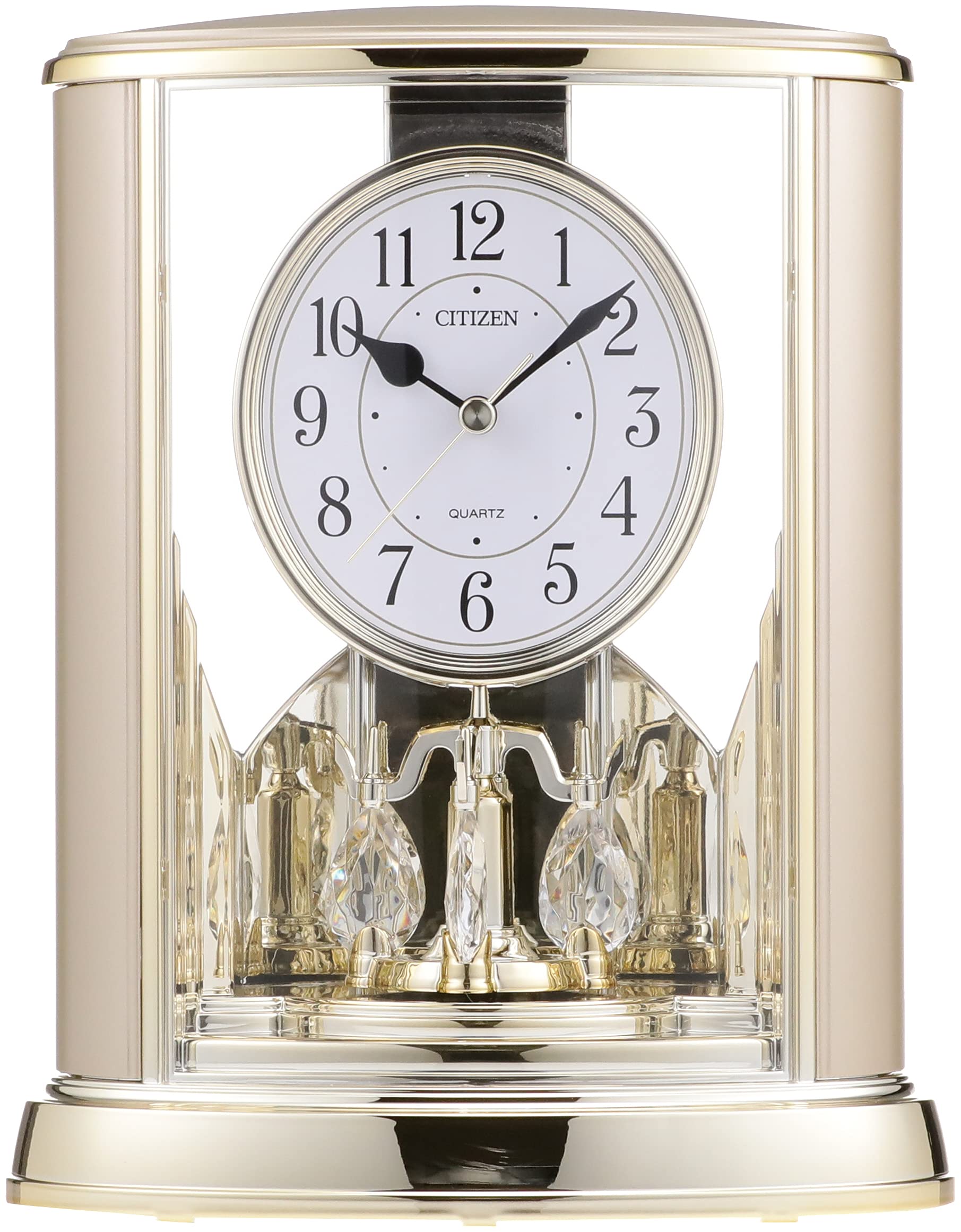Amazon.co.jp: シチズン 置き時計 アナログ サルーン 金色 CITIZEN