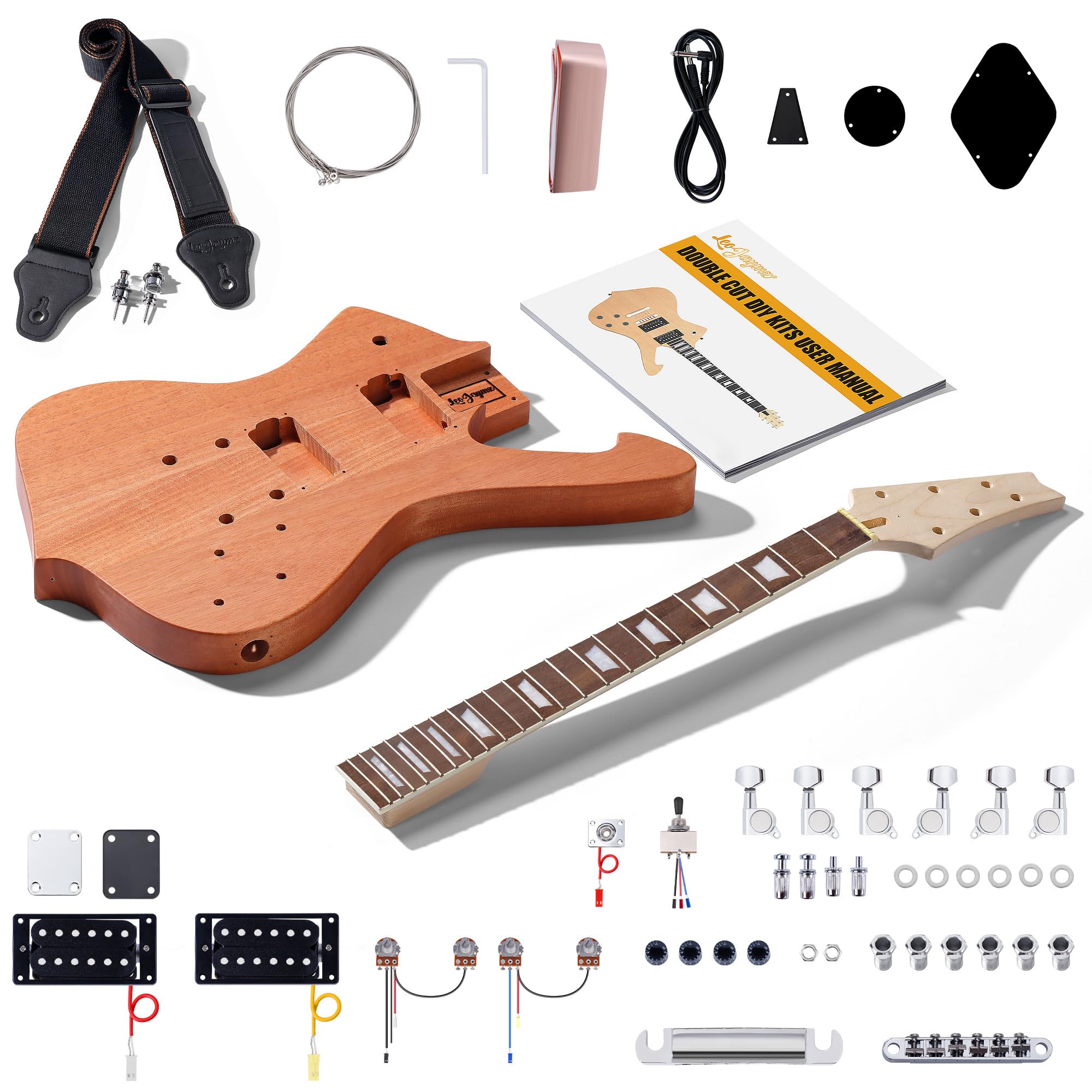 Amazon.com: Leo Jaymz DIY Electric Guitar Kits with Mahogany Body
