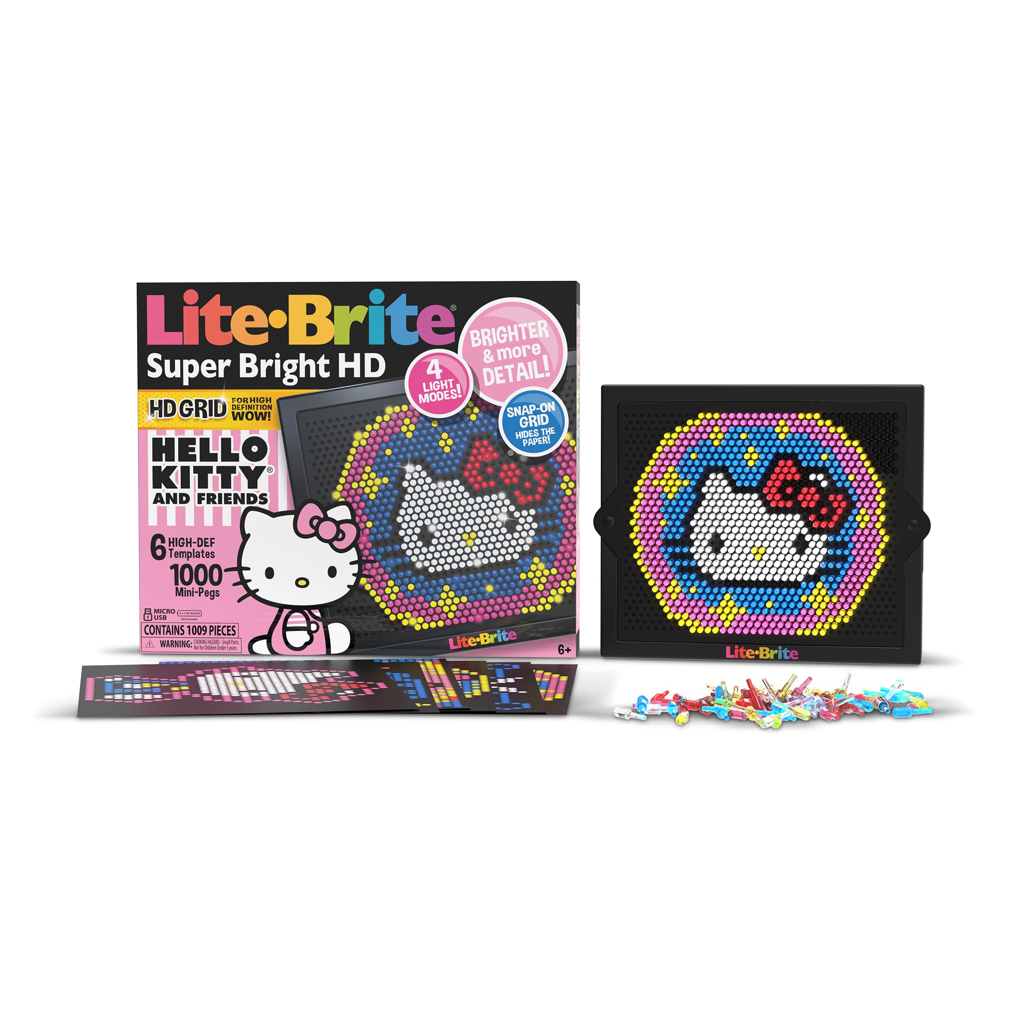 Amazon.com: Lite Brite Super Bright HD, Hello Kitty Edition