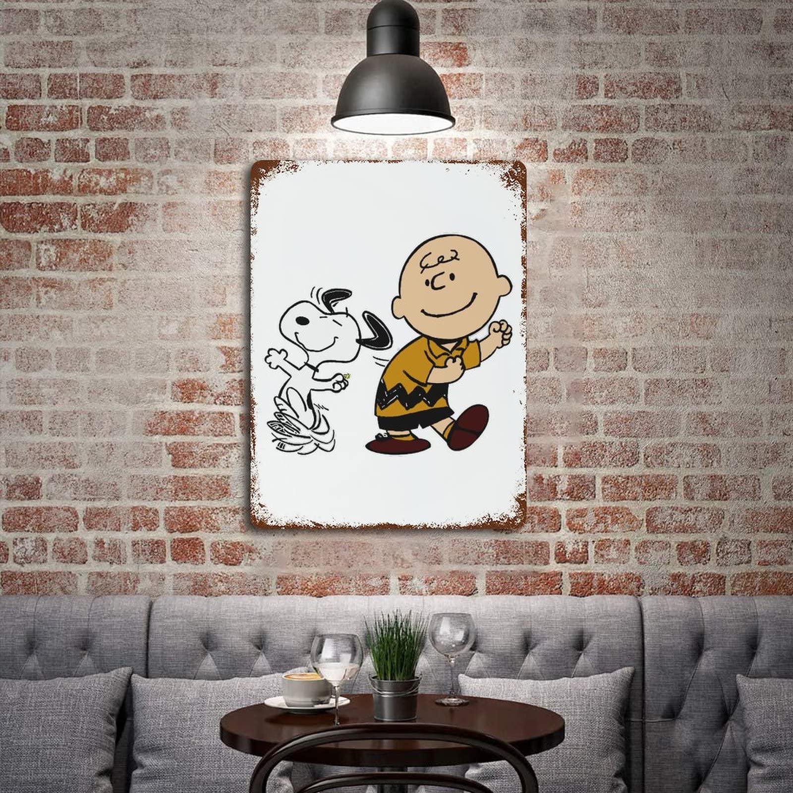 Amazon | メタルプレート スヌーピー チャーリーブラウン ブリキ看板
