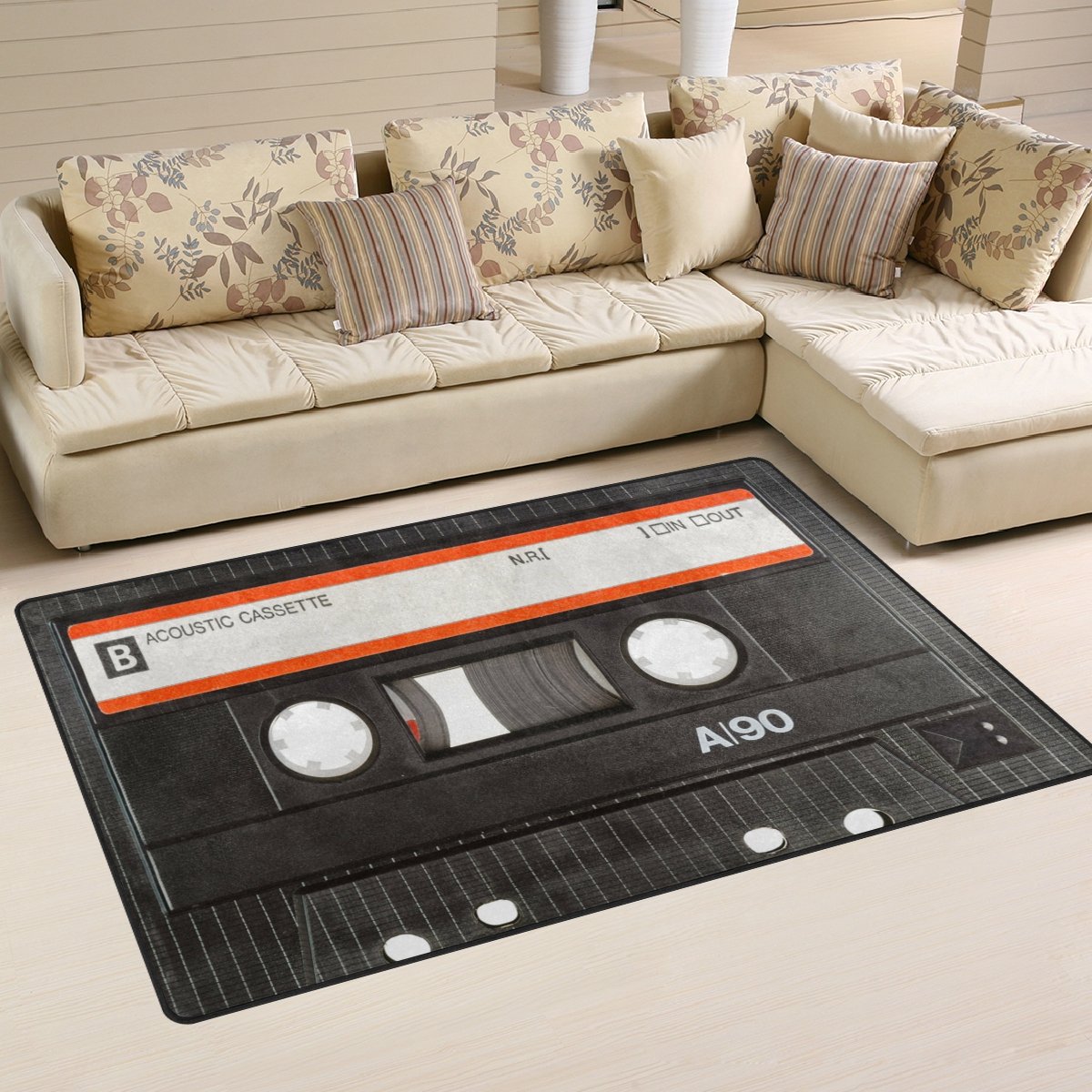 Amazon.com: WOZO Old Cassette Tape Music Area Rug Rugs Non-Slip