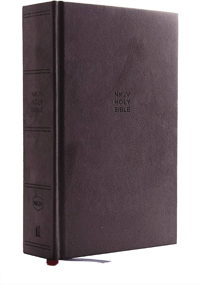 NKJV, Single-Column Reference Bible, Cloth Over Board, Gray
