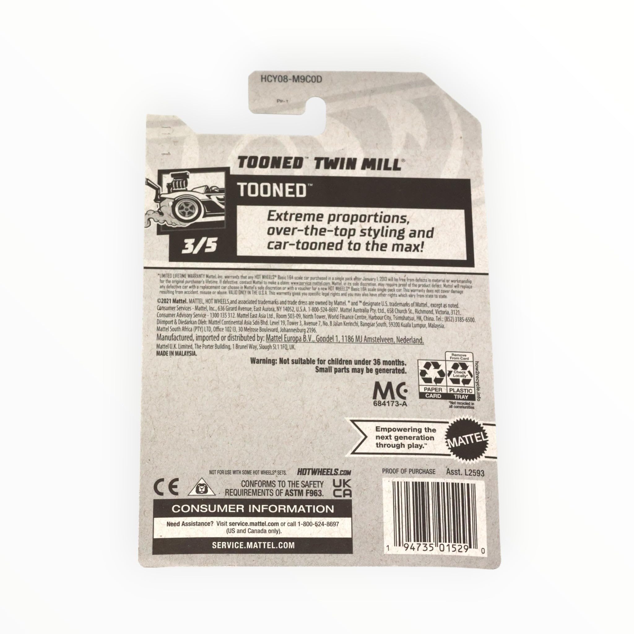 Amazon.co.jp: Hot Wheel 2022 - Treasure Hunt - Tooned Twin Mill