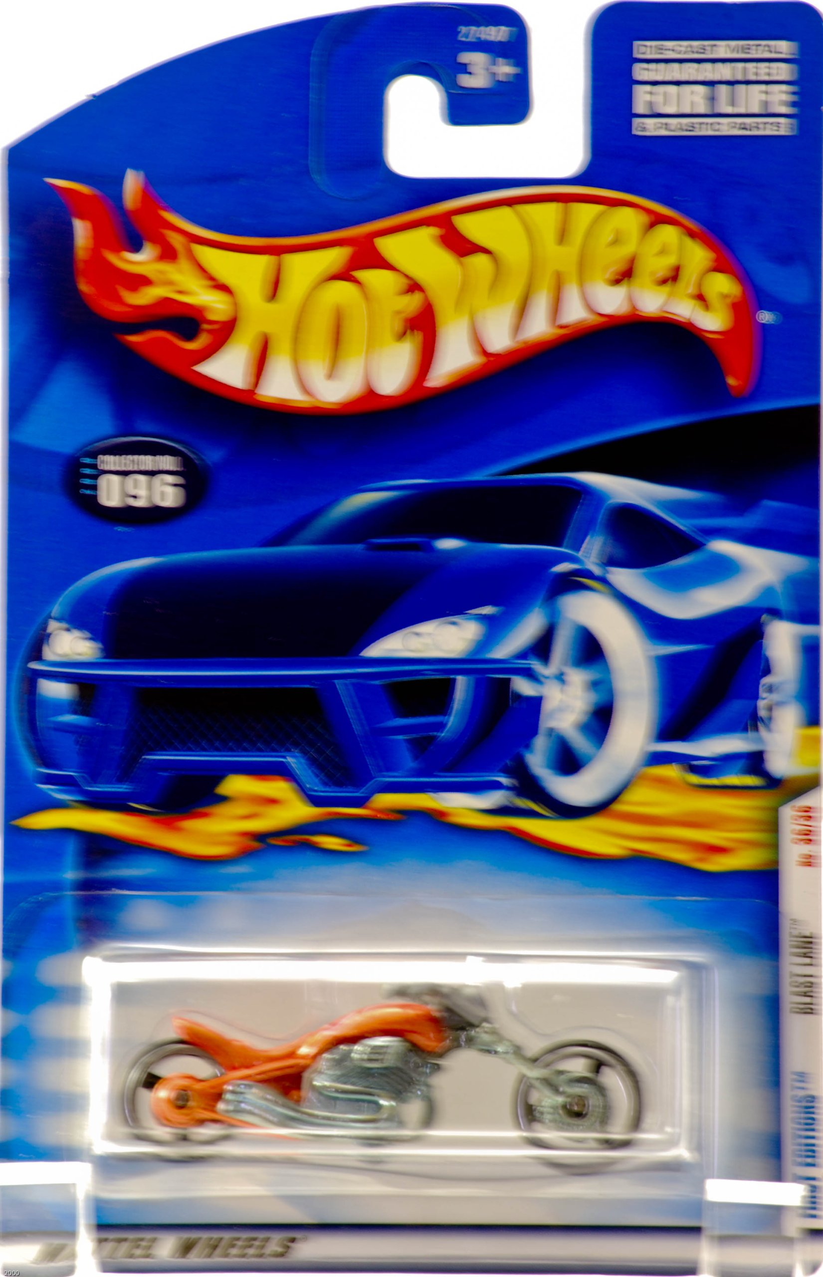 Amazon.com: Hot Wheels 2001 Blast Lane (Motorcycle) #96, Orange