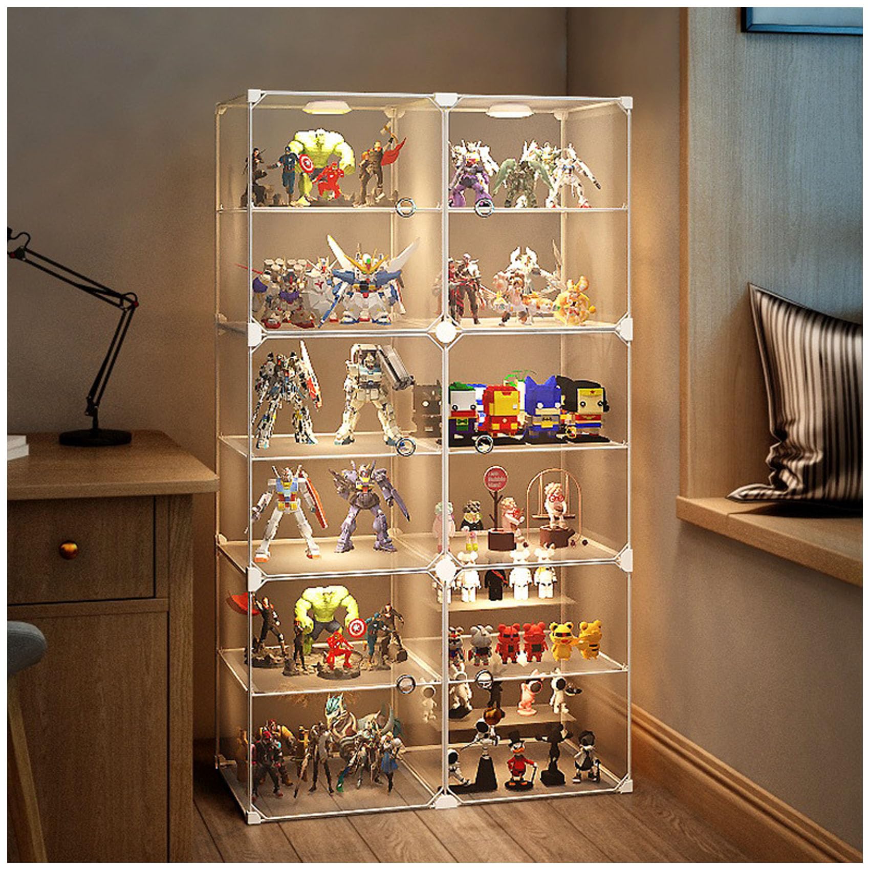 Amazon｜フィギュアラック 大容量 HD透明 フィギュアケース