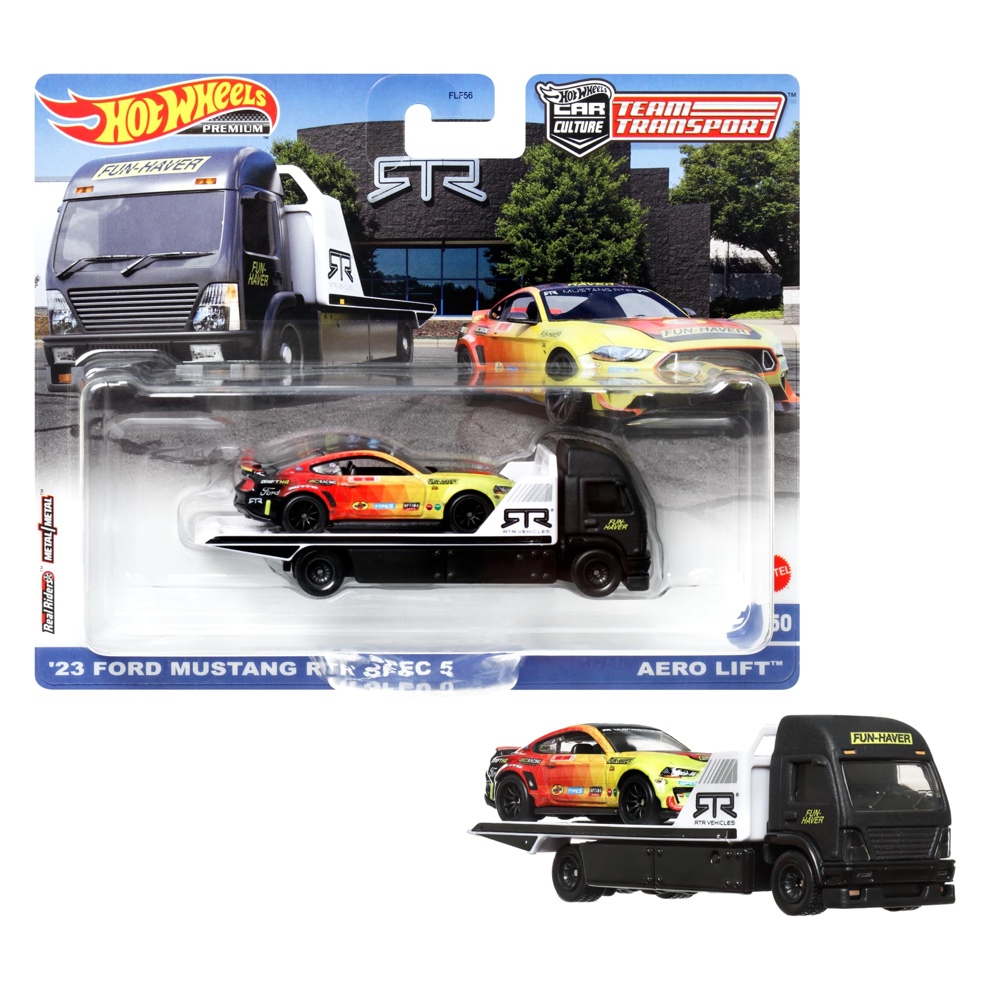 Hot Wheels Team Transport Set, Toy Race Car & Transporter Truck in