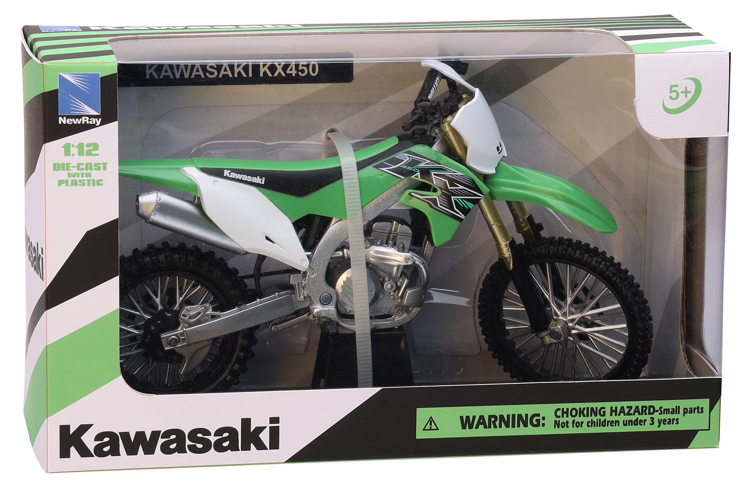 New Ray - Kawasaki KX 450F Green, White 1:12 - Diecast Motorcycle