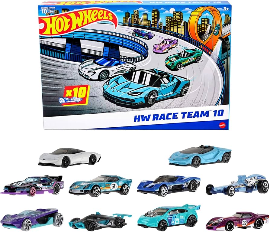 Amazon.com: Hot Wheels 10-Pack of Toy Race Cars, Includes 1:64