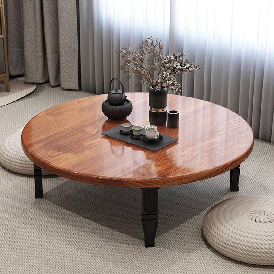 Amazon｜MBBTAG ちゃぶ台 折りたたみテーブル 丸型 木材 小さい ロー