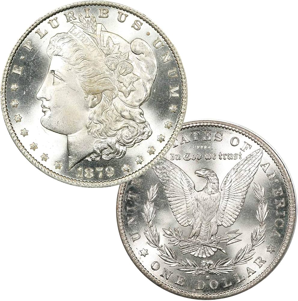USA 1879 S Morgan 90% Silver Dollar Coin - $1 Brilliant