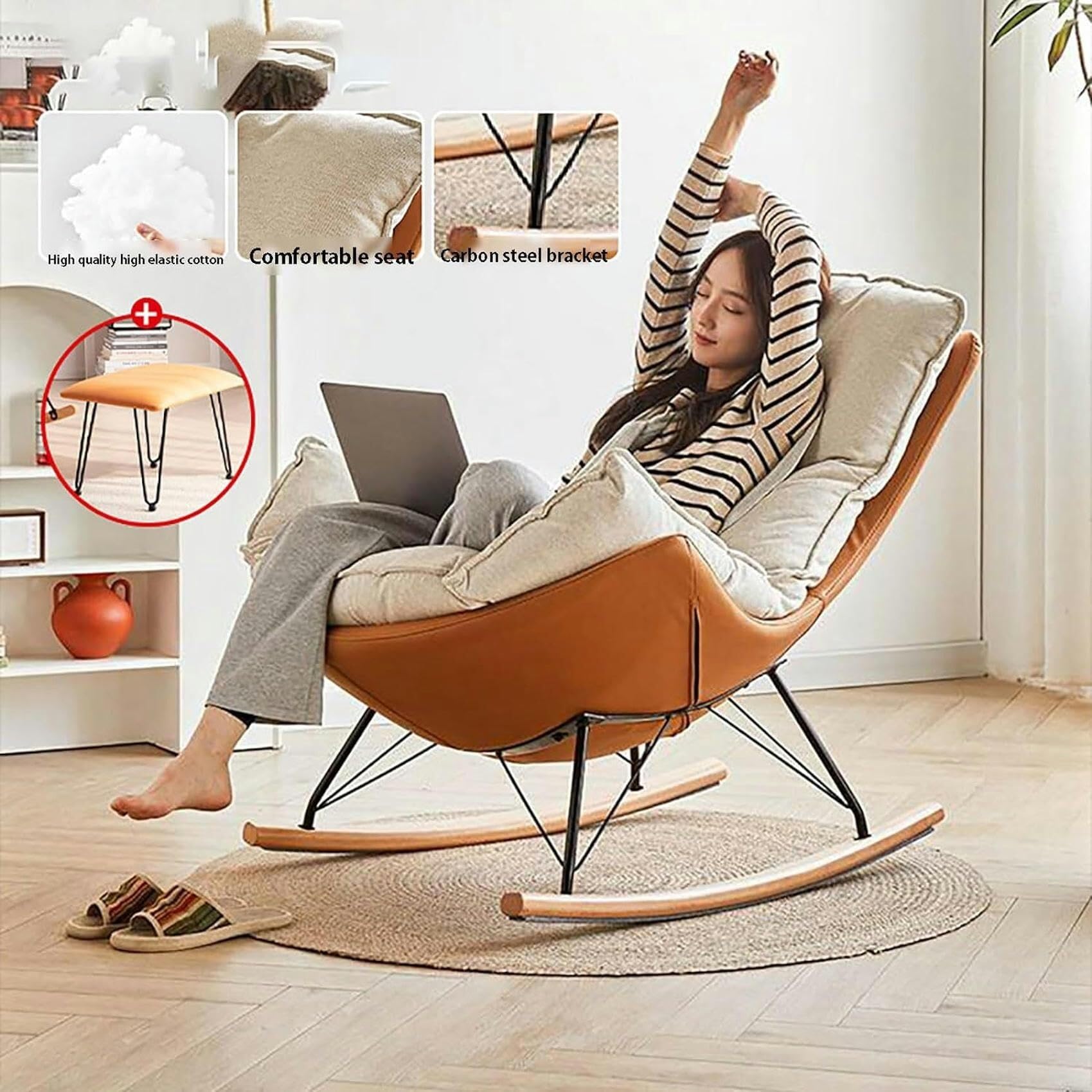 Amazon｜快適なロッキングチェア大人用レイジーソファリクライニングし