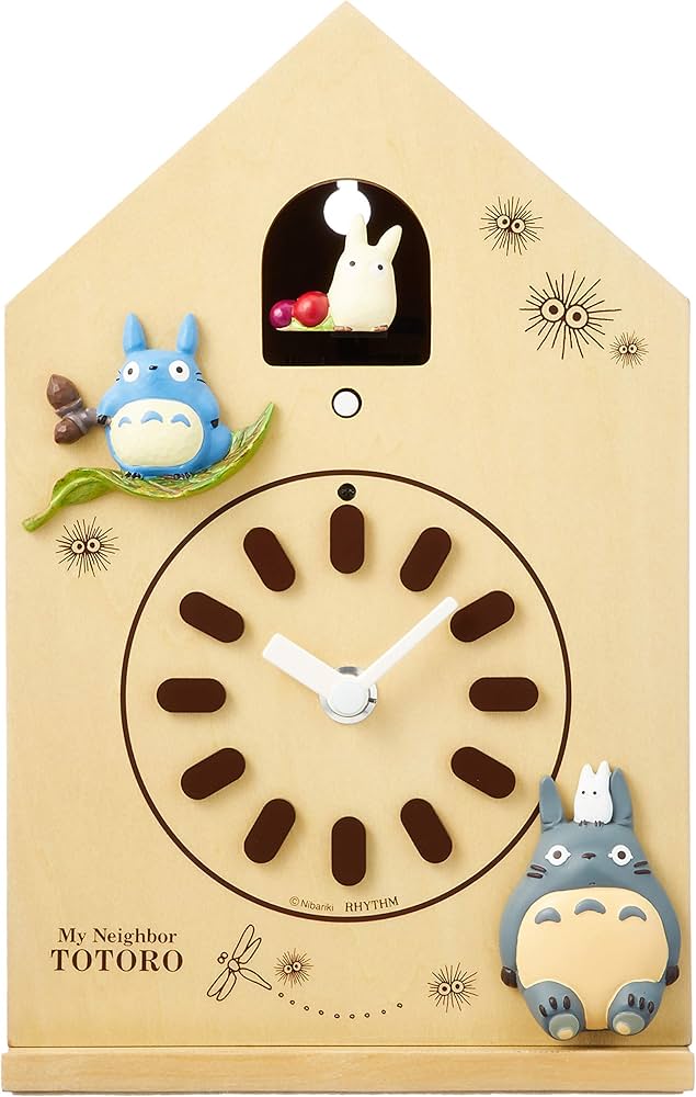 Amazon.co.jp: となりのトトロ 掛け時計 置き時計 からくり時計 リズム