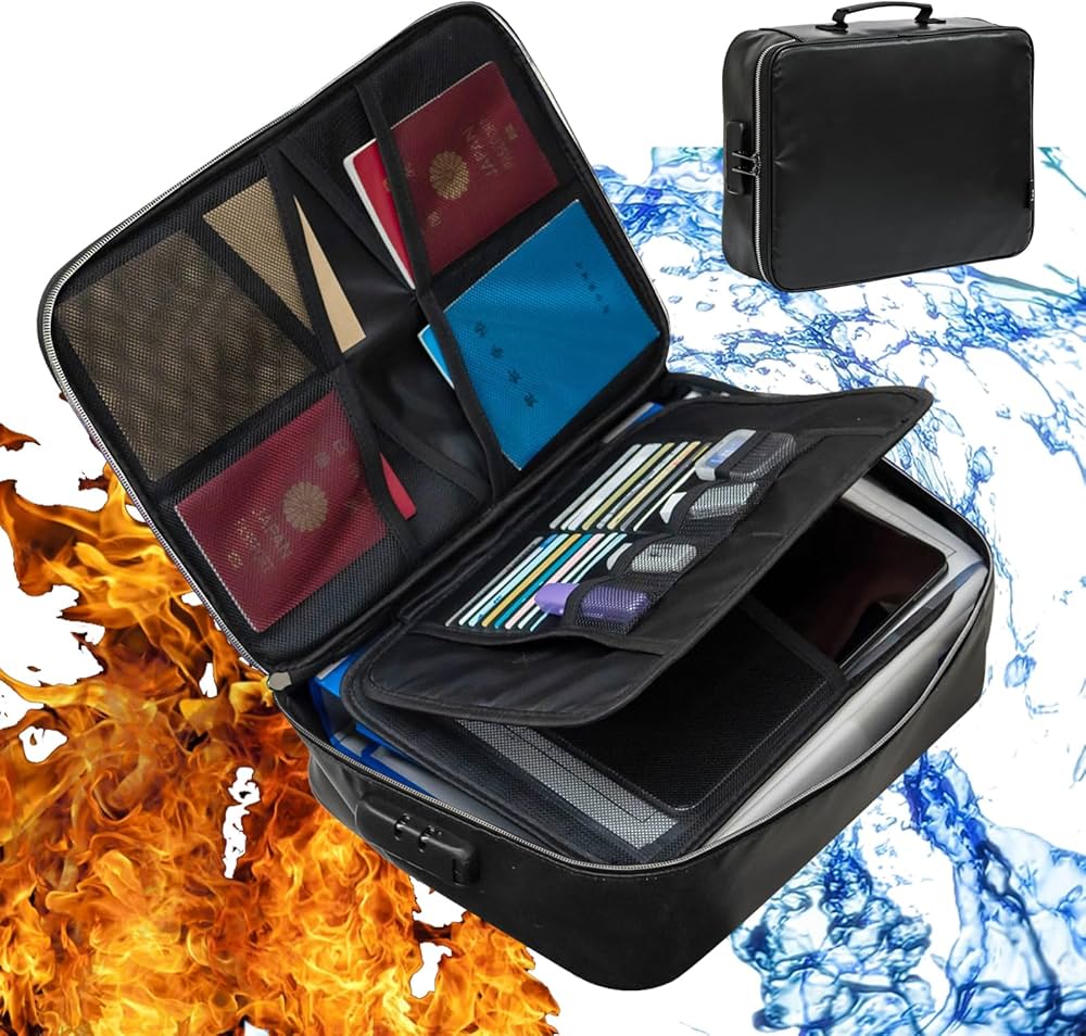 Amazon.co.jp: ottostyle.jp 耐火バッグ 耐火ケース 貴重品を火事や