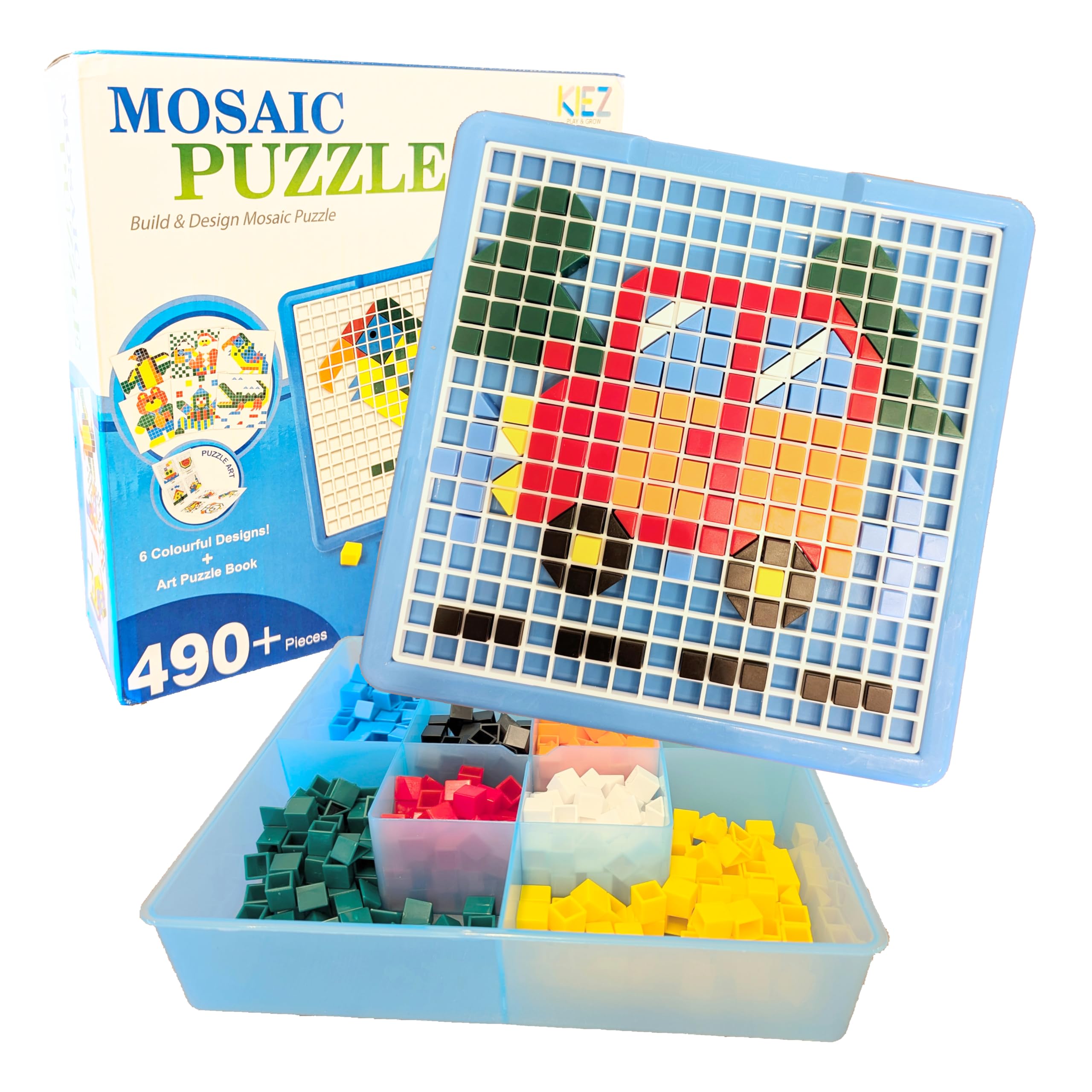 Amazon.com: KIEZ 490 Pieces Mosaic Puzzle, Pixel Art Challenge