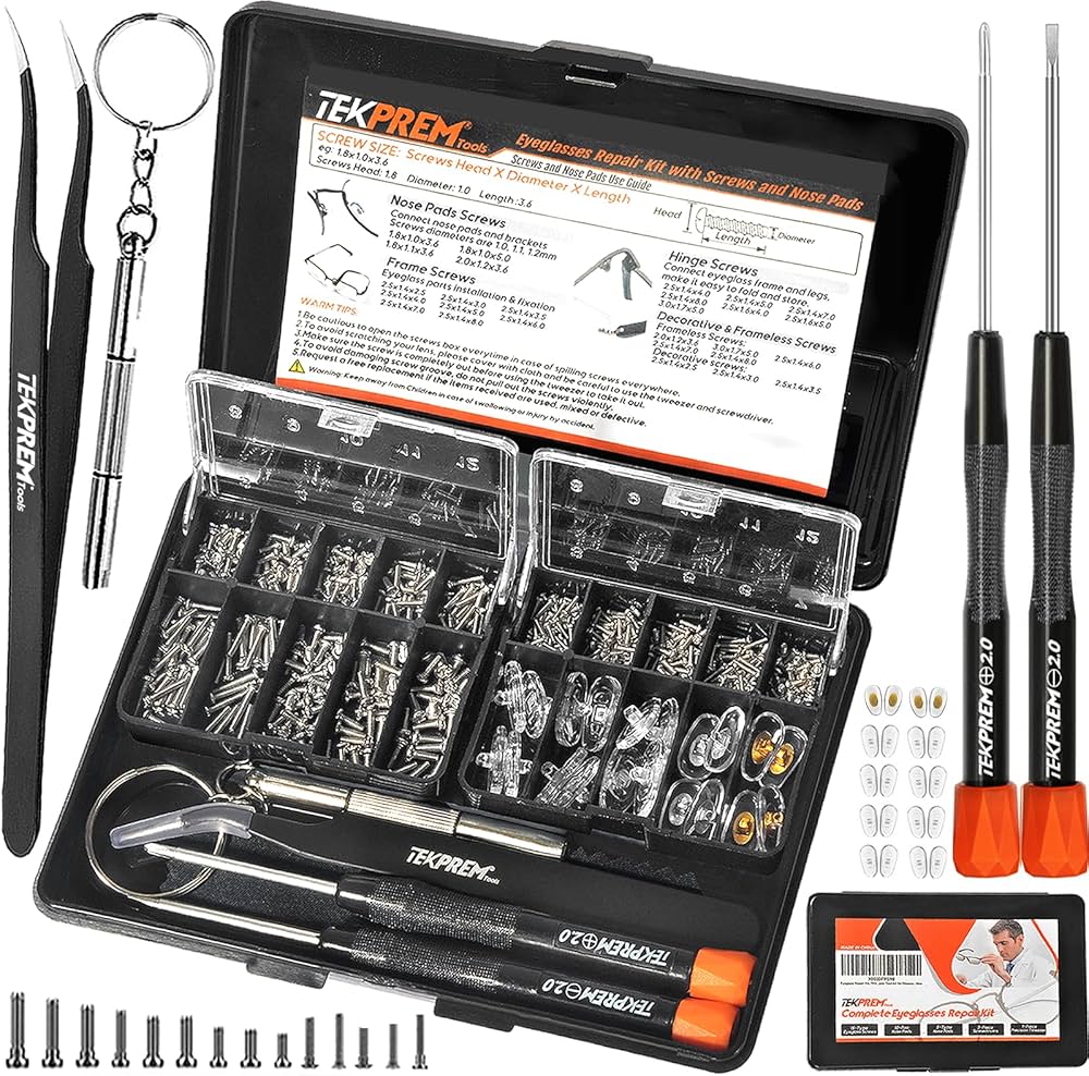 Amazon.com: TEKPREM Magnetic Eyeglass Repair Tool Kit, Eye Glasses