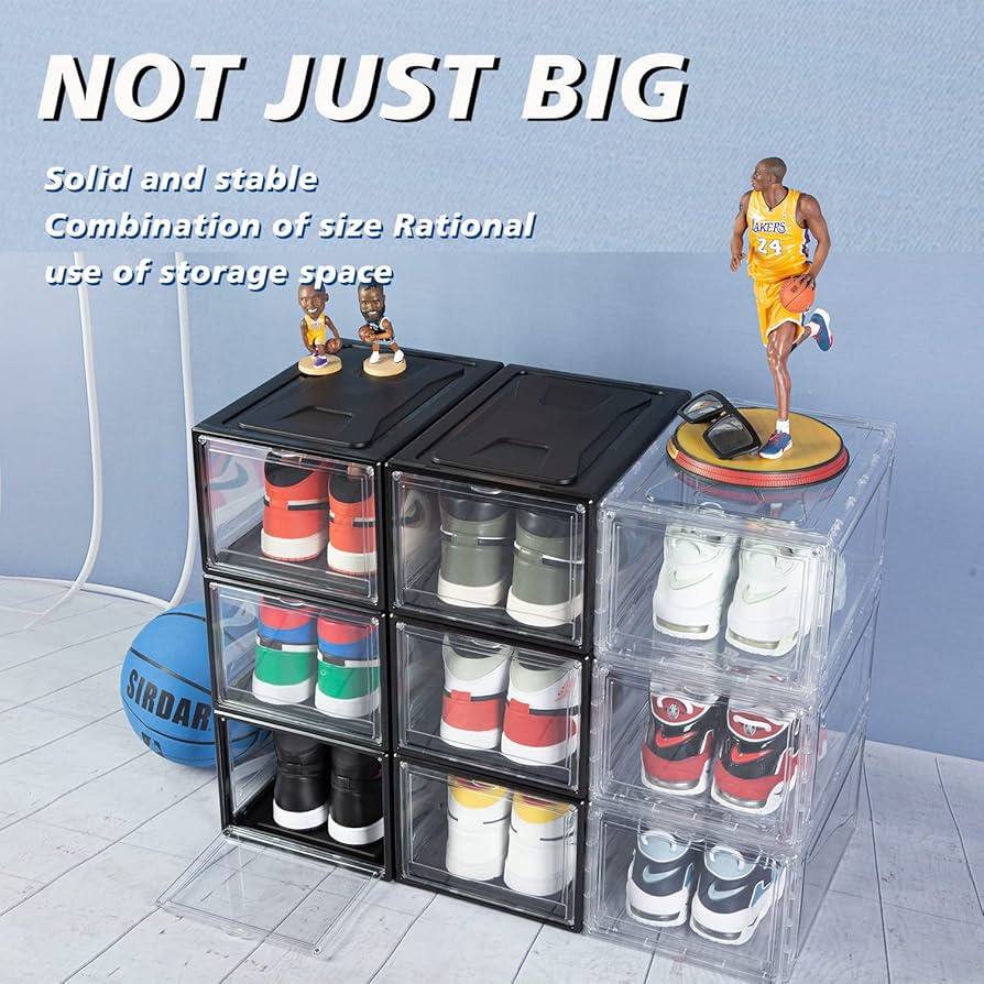 Amazon.com: BBYB Shoe Box,Drop Front Shoe Box,Clear Plastic